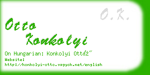 otto konkolyi business card